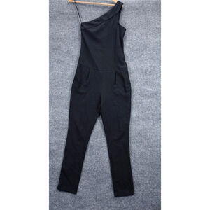 BCB Generation‎ Black Jumpsuit Womens Size 2 One Shoulder Asymmetrical One-Piece